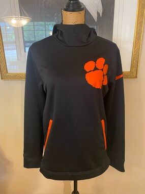 Nike Men’s SM Clemson Tigers Therma-FIT Scuba Hoodie M41097D Black Orange